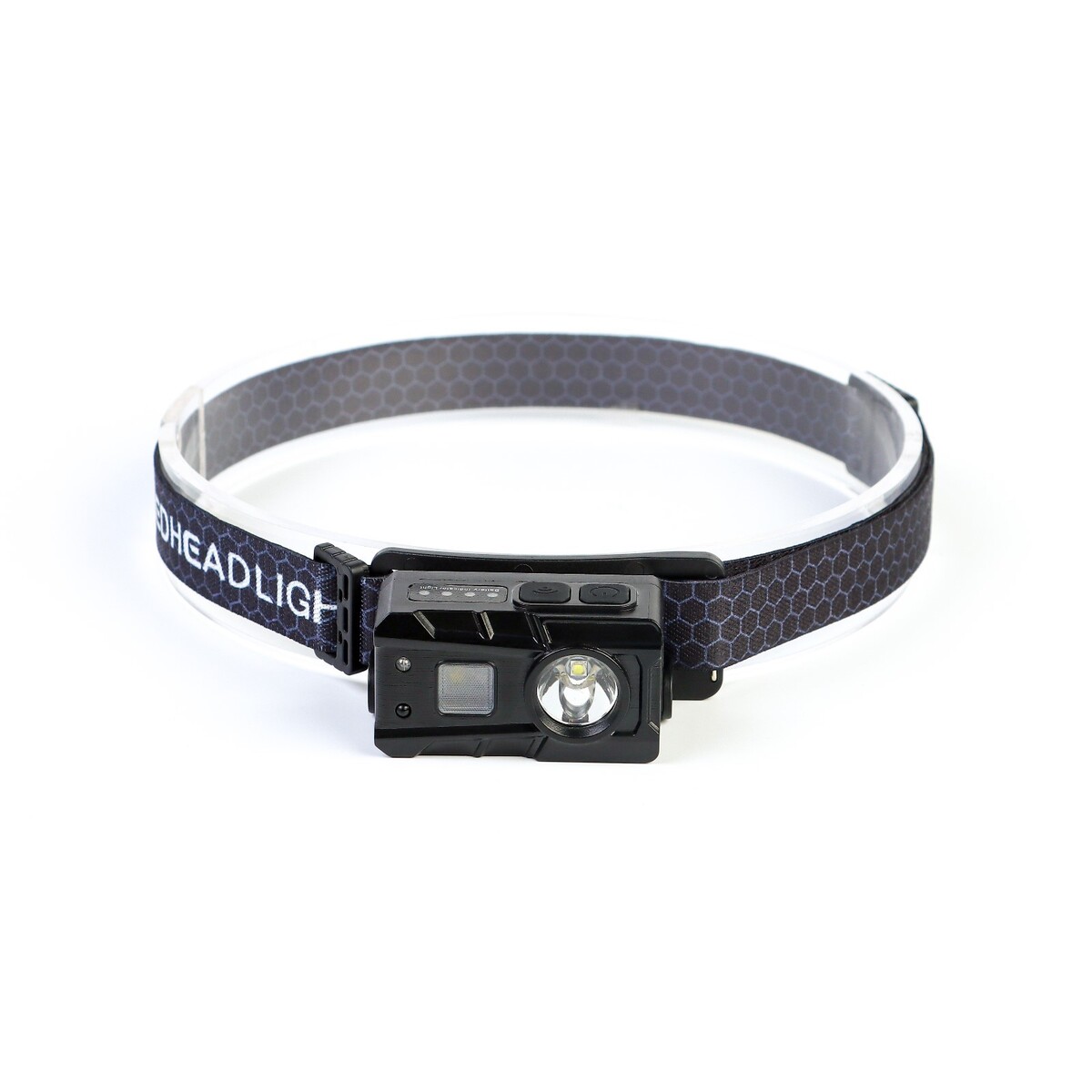 Фонарь налобный аккумуляторный, 1 вт, 1200 мач, xpg, сенсор, индикатор заряда